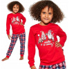 Pyžamo, župán - Cornette pyžamá veľkosť 98 červená, námornícka modrá (Cornette Pajamas 594/147 Gnomes R 96-104 Vianoce)