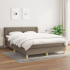 vidaXL Posteľný rám boxspring s matracom sivohned 140x200 cm látka - Šedohnedá - 213087-196373