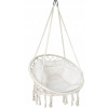 Záhradná závesná stolička - Swing visiace kreslo béžové 80 cm vankúš xxl (Swing visiace kreslo béžové 80 cm vankúš xxl)