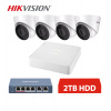 HIKVISION IP 4 KAMEROVÝ SET 2MPX DOME 2TB
