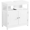 Vasagle Kúpeľňová skrinka pod umývadlo, s dvoma dvierkami, škandinávsky štýl, matná biela 60x30x60cm