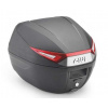 C30N kufor GIVI čierny, červené odrazky (Monolock s vlastnou platňou), objem 30 ltr.