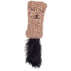Vankúš Flamingo Cat Suava 20 cm - malý kopanec pre mačky, šuštiaci, s chvostom a mačacím štipcom - hnedý