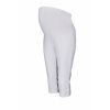 Be MaaMaa Tehotenské 3/4 nohavice s elastickým pásom - biele, vel´. M XL (42)