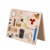 Dvojstranná edukačná tabuľa pre deti 50 x 37,5 x 32 cm MT23 - naturálna