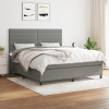 vidaXL Boxspring posteľ s matracom tmavosivá 180x200 cm látka - Sivá - 19125-160706