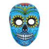 Maska - DIA DE MUERTOS COLOR - modrá s farebnými ornamentami