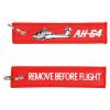 FOSTEX kľúčenka REMOVE BEFORE FLIGHT / AH-64