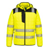 PORTWEST HI-VIS PW3 T165 / Pánska reflexná prešívaná bunda - žltá XL