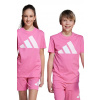 Detské bavlnené tričko adidas ružová farba, s potlačou, JY0299 176