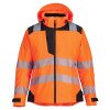 PORTWEST HI-VIS PW389 / Dámska reflexná bunda do dažďa - HV oranžová/čierna M