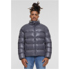 Recycled Zip neck Puffer Jacket - dark stone XXL