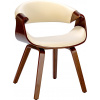 Design-Shop Foley koženka drevené nohy orech Krémová