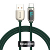 Baseus CASX020006 USB-A (M) - USB-C (M), 1m, zelený