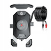 MOTOCYKLOVÝ DRŽIAK NA TELEFÓN NABÍJAČKA USB 12/24V Qi15W + PD20W