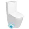 Sapho Sapho, TURKU kombi WC, Vortex Rimless, spodný/zadný odpad, biela, PC104V