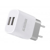 KOMA Nabíjačka do siete univerzálna, 2x USB, 2.1A, 10W, biela USB1