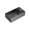 Swiss aqua technologies Závěsné umyvadlo v barvě gun metal SAT Aurum 40x22 cm bez přepadu SATAUR4022BGM