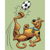 Scooby futbalista (Scooby Doo), 40×50 cm, vypnuté plátno na rám 6063901