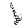 Minka STAIRS Lomené modulové schodisko Joker Turn orech/čierna, 304,2 cm