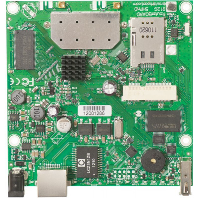 MikroTik RouterBOARD RB912UAG-5HPnD, 802.11a/n, RouterOS L4, 1x miniPCIe, 2x MMCX, 1x LAN, 1x USB, 1x SIM