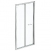Ideal Standard Connect 2 - Skladacie sprchové dvere, 100 cm, silver bright/číre sklo K9289EO