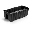 Kvetináč Prosperplast kvetináč na zábradlie CROWN antracit 58 cm