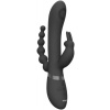 Silikónový vibrátor Black Trinity (22 cm)