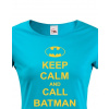 Dámské tričko - Keep calm and call Batman, Barva Modrá, Velikost XL Bezvatriko.cz 208205