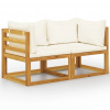 Lavica s operadlom, drevo 70 x 70 cm