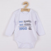 NEW BABY Body s potlačou New Baby 50% MAMIČKA + 50% OTECKO - 100% JA modré - 56