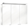 KEUCO Royal L1 závesná zrkadlová skrinka s LED osvetlením, 3 dvierka, 1000 x 742 x 150 mm , strieborná eloxovaná, 13604171311