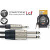 Stagg NYC3/MPS2PR, kabel 2x JACK mono/1x mini JACK stereo, 3m