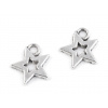 Prívesok 12x12 mm hviezda platina 10ks
