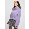 Women's short chenille sweater - lavender fialová XL Urban Classics 4065812002068