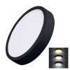 Solight WD174-B LED mini panel CCT, prisazený, 24W, 1800lm, 3000K, 4000K, 6000K, okrúhly, čierny