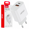 AMiO Sieťová nabíjačka PRO-09 USB+USB-C 20W Quick Charge 230V