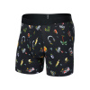 Pánske boxerky Saxx Droptemp Cooling Cotton Boxer Brief Fly Gamer's Paradise-Black Xxl