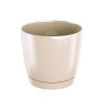 kvetináč 21cm Coubi Round P DUOP210-CY728 krémový plastový PROSPERPLAST