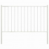 zahrada-XL Plotový panel so stĺpikmi, práškovo lakovaná oceľ, 1,81 x 1 m, biely 145216