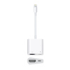 AppleMix Adaptér Lightning na HDMI + Lightning pre Apple iPhone / iPad - HD dizajn - 10 cm - Biely