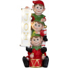 Dekorácia MagicHome Vianoce, vianočný škriatkovia, LED, 12.5x13.3x30.5 cm