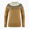 Dámsky sveter Fjällräven Övik Knit Sweater buckwheat brown/chalk white