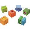 Haba Drevené kocky 6 ks na rozvoj motoriky spoznávanie farieb so zvukmi