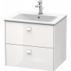 DURAVIT Brioso závesná skrinka pod umývadlo, 2 zásuvky, 620 x 479 x 553 mm, biela vysoký lesk, BR410102222