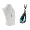 CITY STORM Prívesok Drop Crystal Made With Swarovski s retiazkou - Bermuda Blue + pri tomto produkte si môžete zvoliť dĺžku retiazky