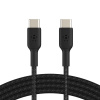 BELKIN kabel oplétaný USB-C - USB-C, 1m, černý CAB004bt1MBK