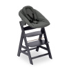 Hauck Alpha+ Novorodenecký set drevená stolička + lehátko dark grey