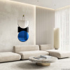 GieraDesign Zrkadlo Sign Temo Black - Blue Rozmer: 45 x 90/114 cm