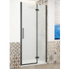 GELCO TRINITY BLACK 100cm pravé dvere do niky s pevnou stenou v rovine, profil čierna mat, sklo matné, GT1210MR-B